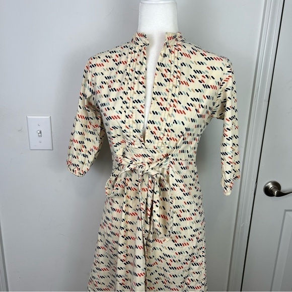 Porridge Dress womens 2 Sheath Belted Knee Length Multicolor Spring Dress - Picture 2 of 9